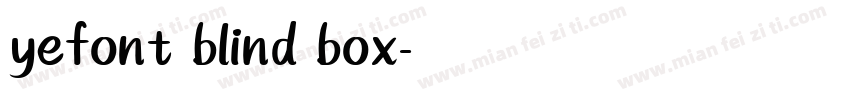 yefont blind box字体转换